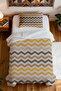 100% Cotton Zigzag Jute Textured Patterned Single Pike Set - 4