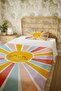 100% Cotton Smiling Rainbow Patterned Twin Bed Spread Set - 5
