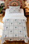 100% Cotton Palm Tree Patterned Single Pique Set - 2