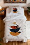 100% Cotton Bohemian Geometric Half-Moon Patterned Single Pike Set - 4