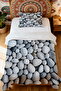 100% Cotton White Stones Patterned Single Pique Set - 2