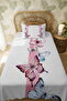 100% Cotton Pink Striped Butterfly Dream Patterned Single Pique Set - 3
