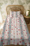 100% Cotton Heart Rain Patterned Single Pique Set - 3