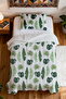 100% Cotton Ivy Leaves Patterned Single Pique Set - 4