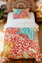 100% Cotton Colorful Sea Plants Patterned Single Pique Set - 2