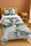 100% Cotton Marbled Botanical Patterned Single Pique Set