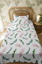 100% Cotton Pink Sage Patterned Single Pique Set - 3