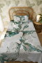 100% Cotton Marbled Botanical Patterned Single Pique Set - 3