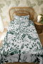 100% Cotton Old Treasure Forest Patterned Single Pique Set - 3