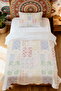 100% Cotton Patch Botanical Patterned Single Pike Set - 2