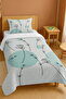 100% Cotton Blue Moon and Dandelion Patterned Single Blanket Set