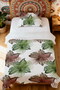 100% Cotton Exotic Tropical Leaves Patterned Single Pike Set - 2