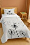 100% Cotton Black Flying Dandelions Patterned Single Pike Set