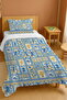 100% Cotton Mediterranean Motifs Patterned Twin Bedspread Set