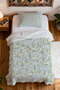 100% Cotton Daisy Breeze Design Single Bedspread Set - 4