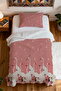 100% Cotton Pink Turnalar Patterned Single Pike Set - 4