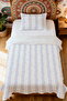 100% Cotton Tiny Bows Dream Patterned Single Pique Set - 2