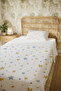 100% Cotton Yellow Blue Polka Dots and Stars Patterned Single Pike Set - 5