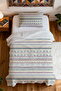 100% Cotton Ethnic Bohemian Striped Patterned Single Pike Set - 4