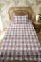 100% Cotton Daisy Cottage Plaid Patterned Twin Bedspread Set - 3