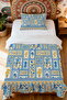100% Cotton Mediterranean Motifs Patterned Twin Bedspread Set - 2