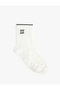 Embroidered Stripe Detailed Tennis Socks