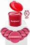 7-Piece Round Powder Puff Makeup Sponge Set Wet/Dry with Finger Strap Boxed – Strawberry Pink