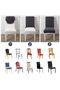 Velvet Chair Cover - Dark Brown 6 Pieces - 3