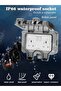 Waterproof Socket Extension Board, IP66 13A UK Plug, Double Socket, 3m - 3