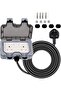 Waterproof Socket Extension Board, IP66 13A UK Plug, Double Socket, 3m