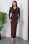Degaje Collar Long Sleeve Stone Dress 2025-4383 - 3