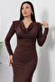 Degaje Collar Long Sleeve Stone Dress 2025-4383 - 2