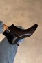 City Black Genuine Leather Boots - 5