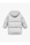 Long Sleeve Pocket Quilted Hooded Long Puffer Coat - 2