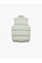 Mock Neck Sleeveless Inflatable Vest with Zipper Pocket Detail - 2