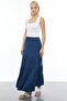 Women's Elastic Waist Midi Skirt - 4