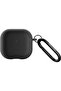 Active Case for AirPods 4 (Black) – Silky Smooth Matte Silicone Case with Clip