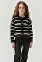 Girl's Crew Neck Buttoned Knitwear Cardigan
