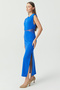 Women's Waist Lace Detail Zero Sleeve Dress - 3