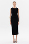 Women's Draped Velvet Dress - 2