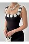 Alyosa Dress with Flower Details - 7