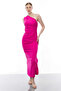 Women's One Shoulder Slit Dress - 8