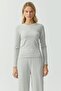 Women's Crew Neck Corded Fabric Bodysuit