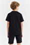 Men's Waffle Fabric T-Shirt with Letter Print Detail - 6