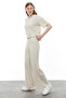 Elastic Waist Trousers with Stitching Detail - 3