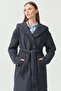 Women's Hooded Long Coat - 6