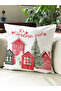 New Year's Home Pattern Velvet Cushion Cover 43X43 cm Double Sided Printed Zippers - 3