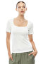 Square Collar Basic T-shirt - 3