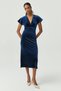 Women's V-Neck Velvet Dress - 2