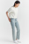 Women's High Waist Raw Hem Jeans - 3